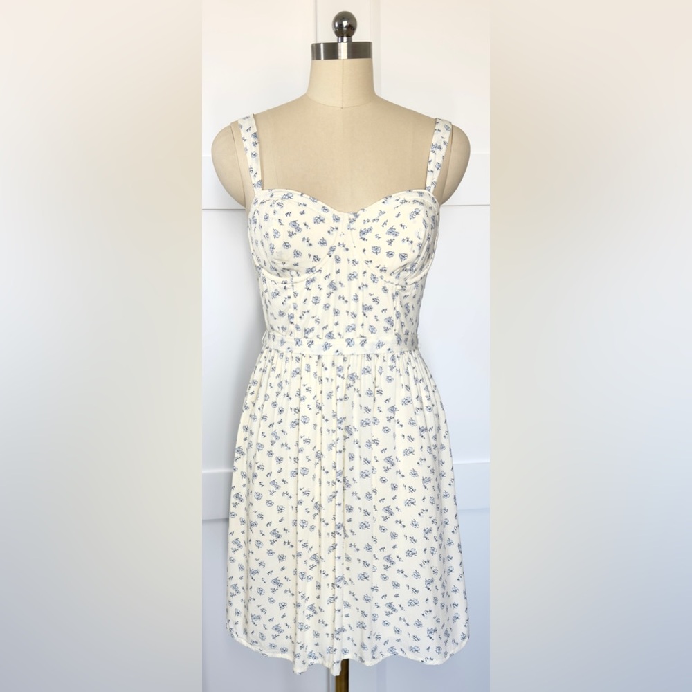 Abercrombie & Fitch Cream Floral Mini Dress